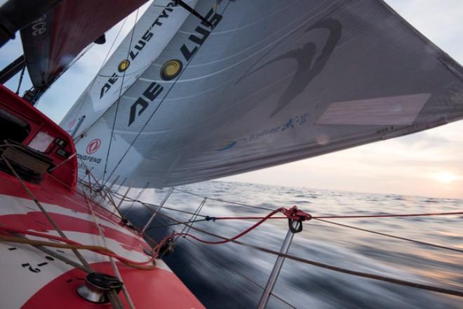 Dongfeng Race Team - Chasing down Azzam, the little spec on the horizon - Volvo Ocean Race 2014-15 © Sam Greenfield/Dongfeng Race Team/Volvo Ocean Race